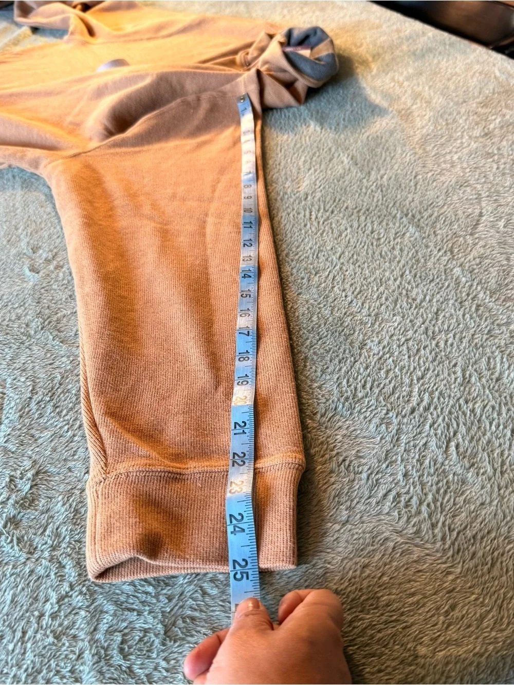 Lands’ End Men’s 2XL Quarter Zip Pullover Camel Ribbed Sweater